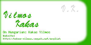 vilmos kakas business card